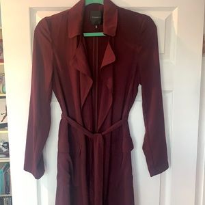 Burgundy Trench Jacket